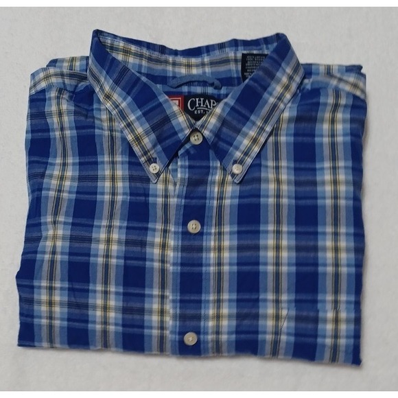 Mens XXL Long Sleeve Botton Down Shirt Chaps - Picture 2 of 4